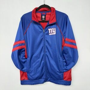 NFL Giants Women's Track Jacket XXL Blue Red Zip Up Team Apparel Football